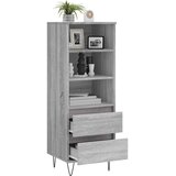  Visoka komoda boja hrasta 40x36x110 cm od konstruiranog drva Siva | shoptok.hr