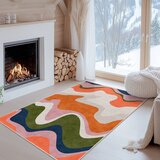 Mila Home Oranžen pralen tekač 80x200 cm Squiggly Orange – | Shoptok.si