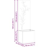 vidaXL Vrtni Sadič s Dekorativnom Pločom Srebrna 50 x 140 cm | shoptok.hr