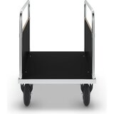 Kongamek pocinkan ploski voziček KM531, 2 stranski steni, d x š 1000 x 700 mm, 2 vrtljivi kolesi z zavoro, 2 fiksni kolesi | Shoptok.si