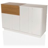 MID.YOU Široka Komoda Melmo, Bela, Barva Hrasta | Shoptok.si