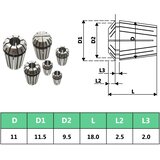 vidaXL 13-dijelni set steznih čahura ER11 | shoptok.hr