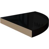 vidaXL plutajuće kutne police 4 kom sjajne crne 35 x 35 x 3,8 cm MDF | shoptok.hr