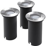  Vanjske LED podne svjetiljke 3 kom okrugle Cijene