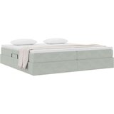  Krevet s madracem i skladištem Svijetlo siva 200 x 200 cm | shoptok.hr