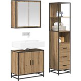 vidaXL Komplet pohištva za kopalnico s predalom 3 pcs artisan hrast | Shoptok.si