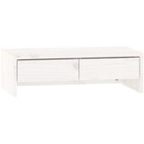  Stalak za monitor bijeli 50 x 27 x 15 cm od masivne borovine | shoptok.hr