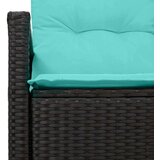  Vrtni kauč s jastukom 120 x 62 x 69 cm poliratan - Crna bez spremišta | shoptok.hr