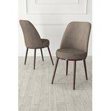 Hanah home set trpezarijskih stolica Jaxe 6 kom, kapućino tkanina Babyface, braon metalne noge | Eponuda.com