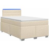  s box springom, madracem i LED-om Krem 120 x 200 cm | shoptok.hr