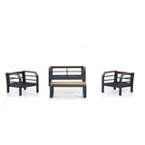 Antalya Assento 2+1+1+S - Grey, Black vrtna sedežna garnitura, (20976183) | Shoptok.si