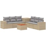  Set sofe 8 kom. Bež i svijetlo siva Poli Rattan i čelik | shoptok.hr