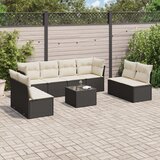 vidaXL 9-dijelni set vrtnih sofa s jastucima crni od poliratana Cijene