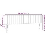  Posteljno vzglavje temno sivo 200x5x78/88 cm žamet, (20735968) | Shoptok.si