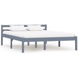  Okvir za krevet od masivne borovine sivi 120 x 200 cm | shoptok.hr