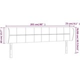  Vzglavje z ušesi temno rjav 203x23x78/88 cm blago, (20932944) | Shoptok.si