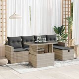 vidaXL 6-dijelni set vrtnih sofa od poliratana s jastucima svjetlosivi | shoptok.hr
