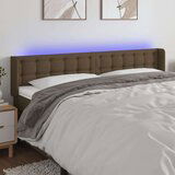  Posteljno vzglavje temno rjavo 183x16x78/88 cm blago, (20951978) | Shoptok.si