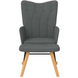 vidaXL stolica za ljuljanje s osloncem za noge tamnosiva od tkanine | shoptok.hr