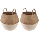  Saksija za biljke s ručkama 2 pcs Bijela Ø 32 x 32 cm | shoptok.hr