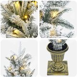 Mini božićno drvce 120 cm 275 LED lampica Topla bijela PVC i PE | shoptok.hr