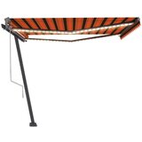  Avtomatska tenda LED + senzor 400x300 cm oranžna/rjava, (20729068) | Shoptok.si
