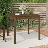 vidaXL Vrtna miza medeno rjava 82,5x82,5x76 cm trdna borovina Cene