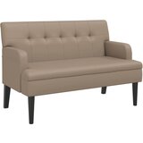  Klupa s naslonom boja cappuccina 112x65,5x75 cm od umjetne kože | shoptok.hr