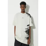 A-COLD-WALL* Bombažna kratka majica Brushstroke T-Shirt moški, bež barva, ACWMTS188