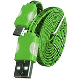  Podatkovni data kabel - računalniški polnilec - micro USB - LED - zeleni | Shoptok.si
