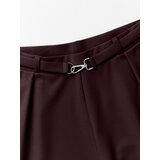 Sinsay Wide leg hlače s naborima i dekorativnim remenom | shoptok.hr