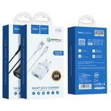 Hoco pametni hišni polnilec C12Q 3A z 3.0 QC USB vtičem in s polnilnim kablom MicroUSB - bel | Shoptok.si