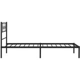 Metalni okvir za krevet s uzglavljem crni 80x200 cm | shoptok.hr