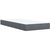 Krevet s box springom madracem i LED-om Tamnosiva 90 x 190 cm - Tamnosiva Jjedan Dizajn s rombovima | shoptok.hr