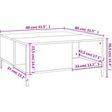  Stolić za kavu boja hrasta 80x80x36,5 cm konstruirano drvo | shoptok.hr