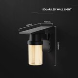  LED Sol zidna lampa LED/3,7V 2700/3200/5000K IP54 1800 mAh crna/dimno bež + daljinski upravljač | Eponuda.com