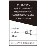 Gembird NPA40-200-2250 (IB09) ** punjač za laptop 40W-20V-2.25A, 4.0x1.7mm yellow (780 Alt=IB10) | ePonuda.com