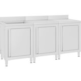  Komercijalni kuhinjski ormarić za sudoper 180x60x96 cm čelični | shoptok.hr