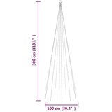  Božićno drvce na stijegu 310 LED žarulja plave 300 cm | shoptok.hr
