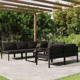  8-dijelna vrtna garnitura s jastucima aluminijska antracit | shoptok.hr