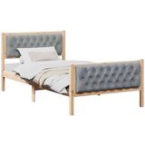  Okvir za krevet Svijetlo siva 100 x 200 cm tkanina | shoptok.hr