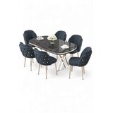 Hanah home trpezarijski set, 7 dijelova, Teget Slike