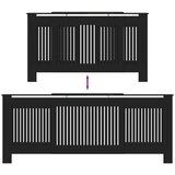  Pokrivač radijatora 2 pcs Crna 205 x 20,5 x 81,5 cm | shoptok.hr