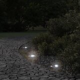  Vanjska podna svjetiljka okrugla crna 10,5x10,5 cm aluminijska | shoptok.hr