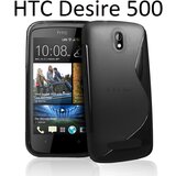  Gumijasti / gel etui S-Line za HTC Desire 500 - črni | Shoptok.si