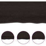  Zidna polica tamnosmeđa 60x30x(2-6) cm od obrađene hrastovine Slike