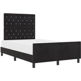 vidaXL Crni Baršunasti Krevet 120x190 cm Cijene
