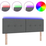 vidaXL LED Uzglavlje s gumbima, tamnosivo, 72 cm, tkanina | shoptok.hr