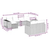  10-dijelni set vrtnih sofa poliratan s jastucima svijetlosivi | shoptok.hr