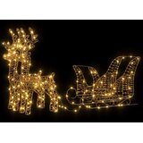  Reindeer vuče saonice Topla bijela 30 x 12 x 55 cm PET | shoptok.hr